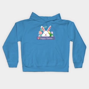 Happy bunny Easter day t-shirt Kids Hoodie